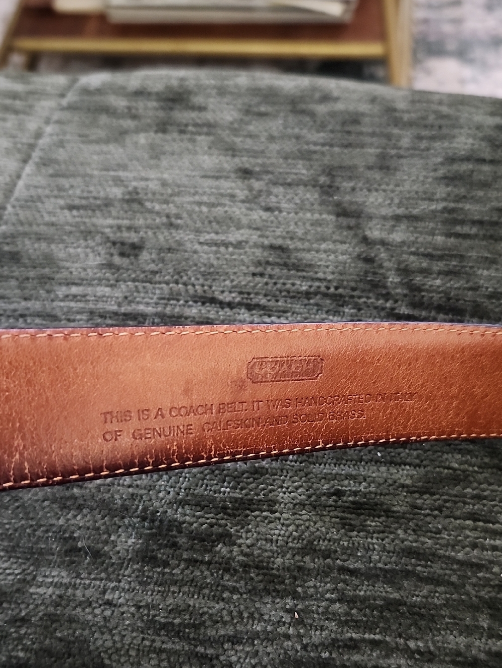 Coach Classic Black Leather Belt Sz.40"-42" & 1.25" W Unisex Silvertone Brass - Picture 7 of 13